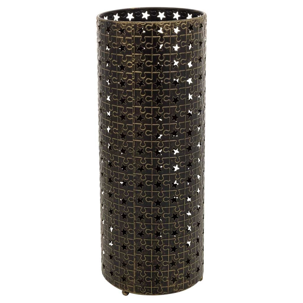 Portaombrelli tondo in metallo nero d20x50h