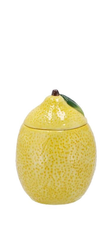 Barattolo da Cucina in Ceramica con Coperchio Lemon 11 x 13,5 cm