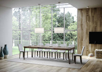 Tavolo Allungabile 200-304x90x77 cm Rio Noce Telaio Antracite