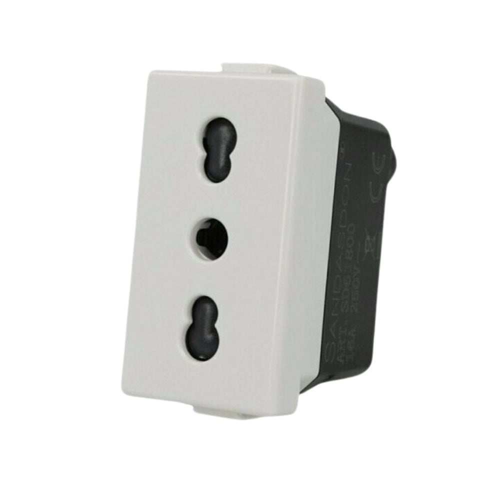 Biesse kit presa bipasso 2p+t 10/16a 250v compatibile bticino matrix am5180 *** numero pezzi 6, confezione 1