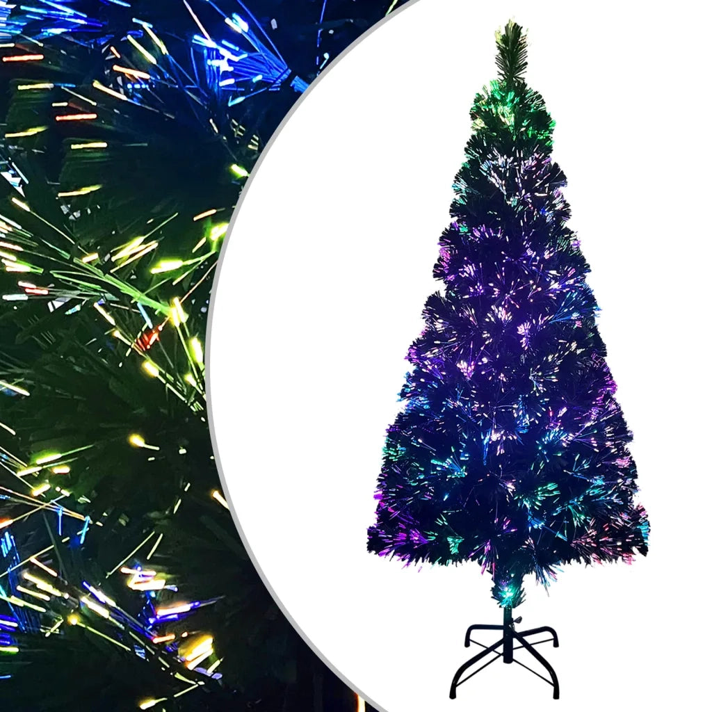 Albero di Natale con Supporto-Luci decorative natalizie Verde 240 cm in Fibra Ottica
