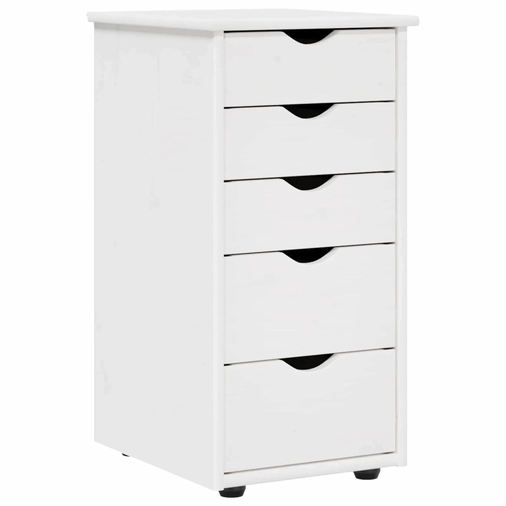 Armadietto Bianco 34 x 39 x 61,5 cm Legno di Pino Massello