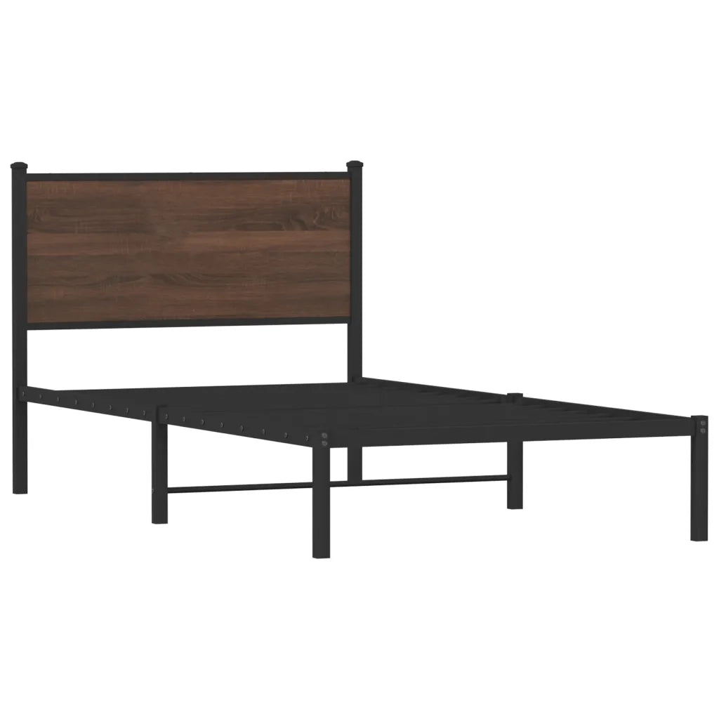 Giroletto senza Materasso in Metallo Rovere Marrone 100x200 cm