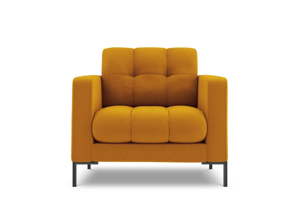 Cosmopolitan Design - Poltrona "Bali" in tessuto strutturato giallo 