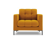 Cosmopolitan Design - Poltrona "Bali" in tessuto strutturato giallo 