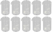 Set di misura graduata in vetro borosilicato - 10 pezzi - 10/25/50/150/250ml