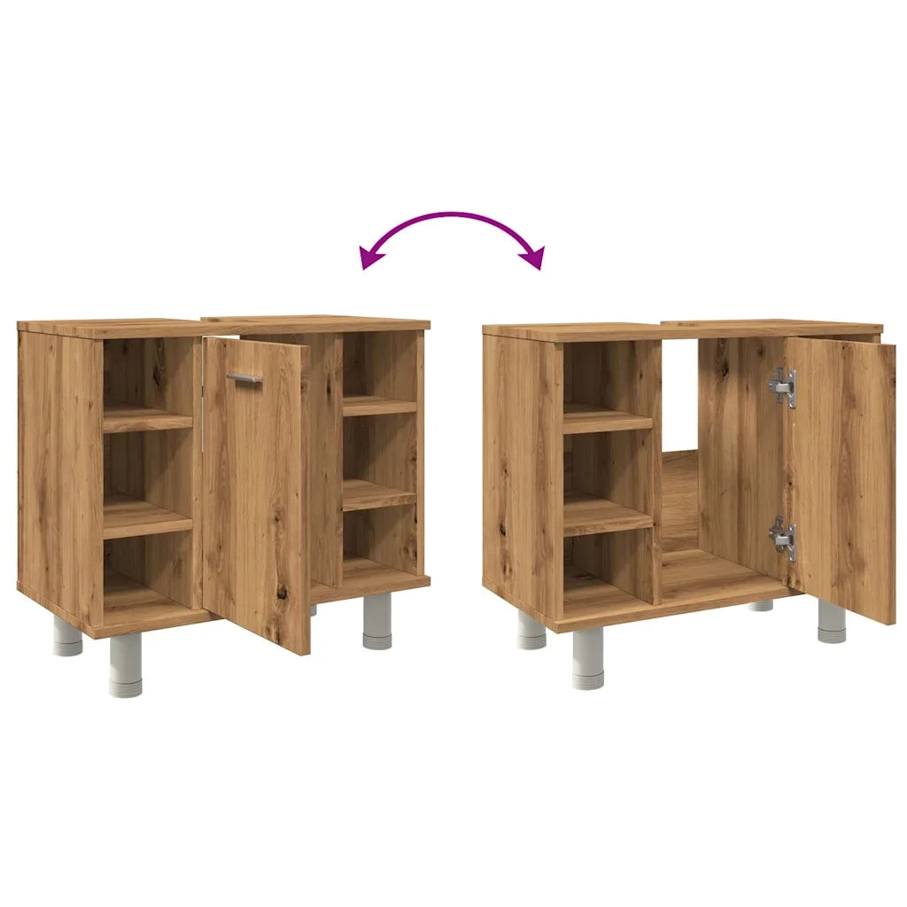 Armadietto Bagno Artigianale 60x32x53,5 cm Legno Multistrato 856145