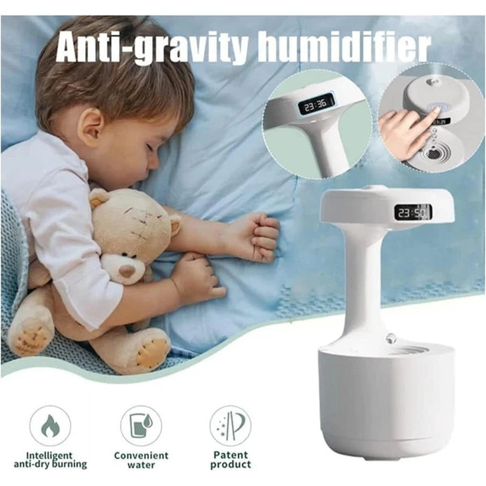 Trade Shop - Umidificatore Aria Antigravità Diffusore Aromi Goccia Acqua Orologio Aromaterapia -