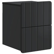 Mobiletto da notte a muro con cassetto Nero 33 x 34,5 x 43 cm