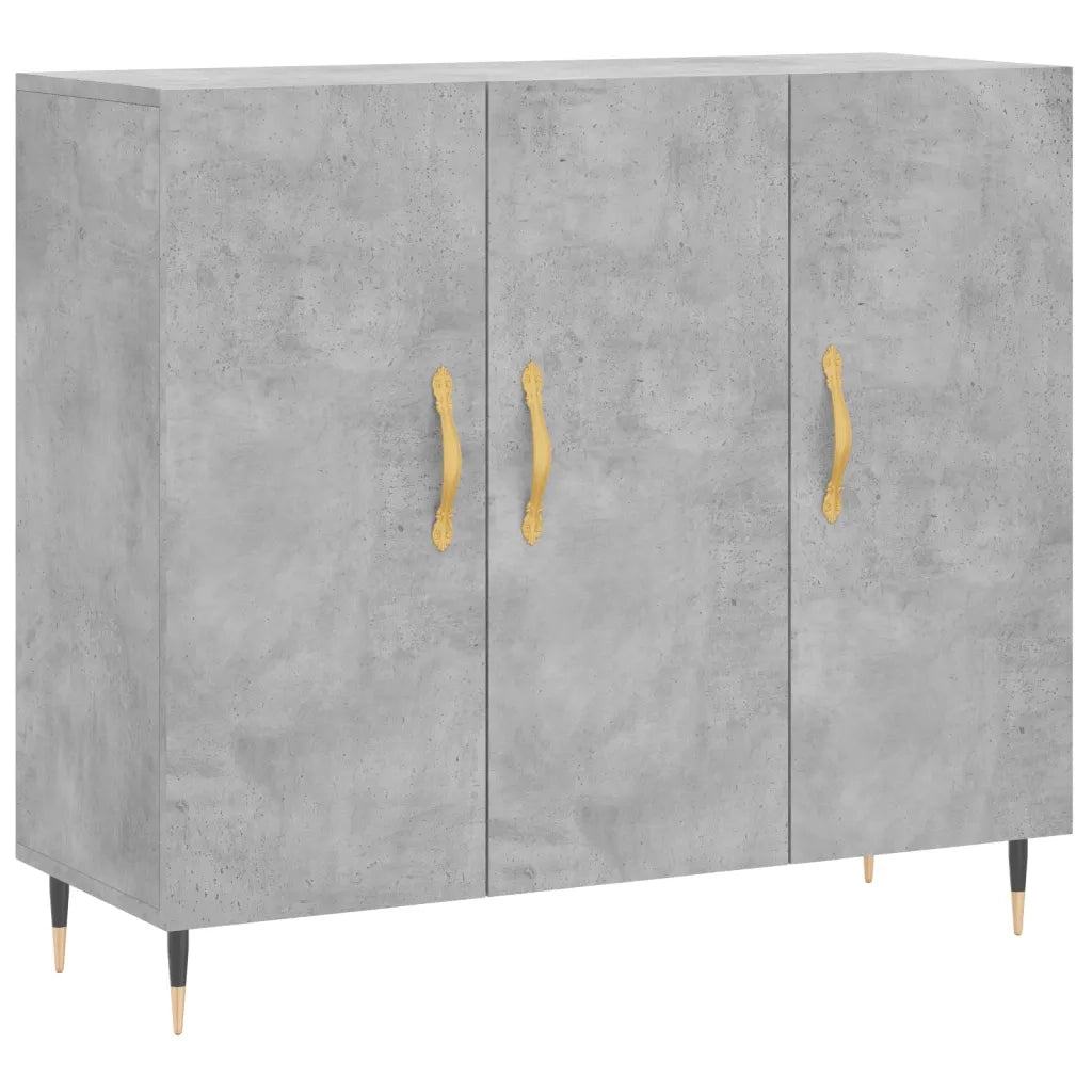 Credenza | Madia | Buffet da pranzo | Armadio da pranzo Grigio Cemento 90x34x80 cm in Legno Multistrato