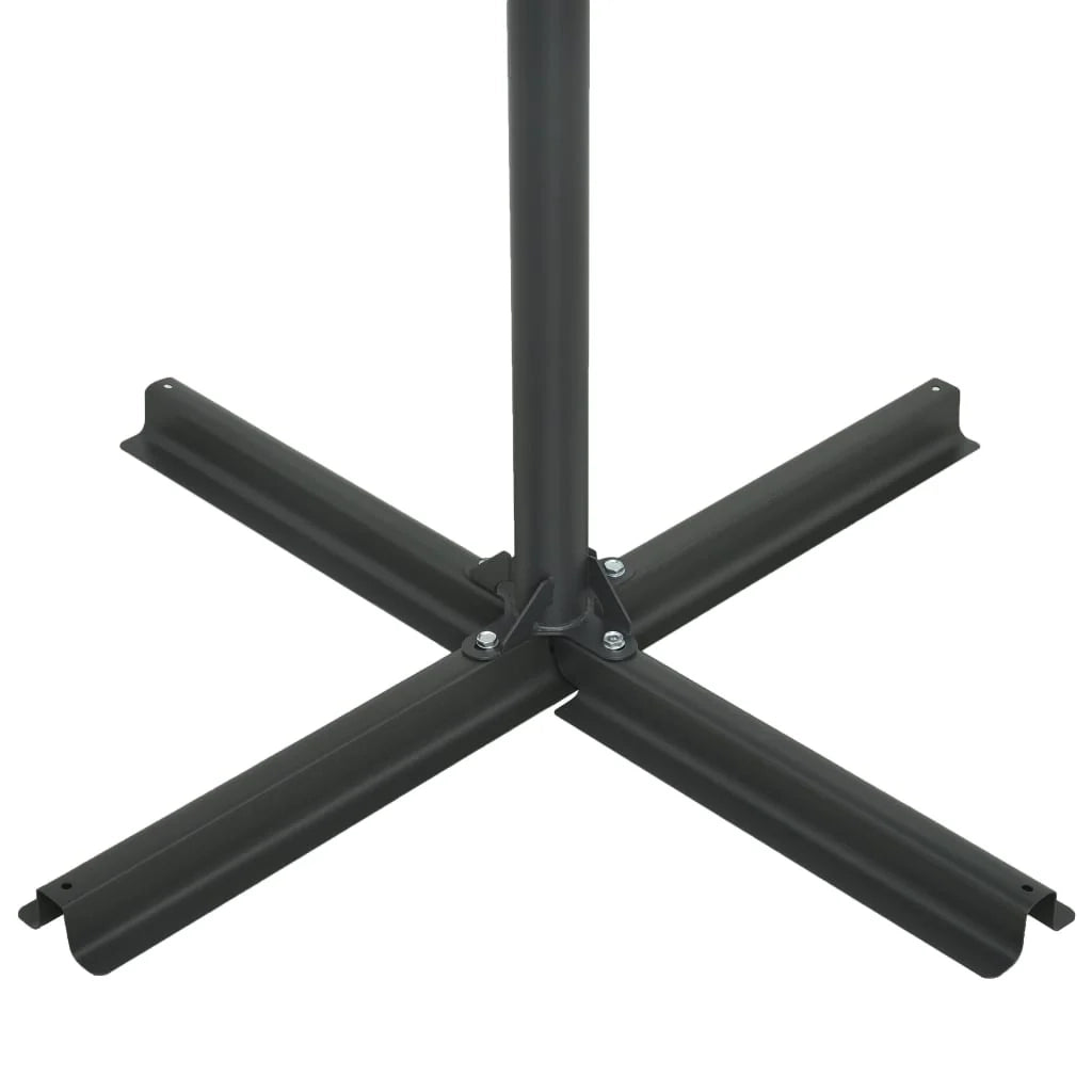 Ombrellone da esterno e palo in alluminio 460 x 270 cm blu 02_0008295