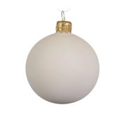 PALLINA VETRO BIANCO LANA D 8 CM