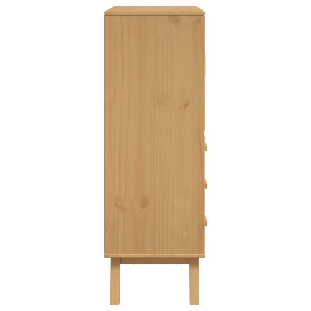 Credenza OLDEN Marrone 85x43x125 cm in Legno Massello di Pino 358615