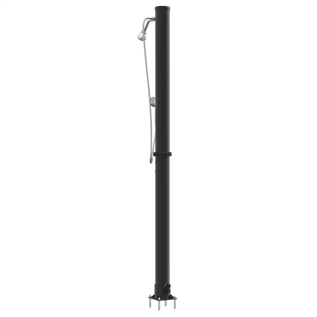 Doccia Solare da Esterno Nero 217 cm PVC e Alluminio CFW5110682