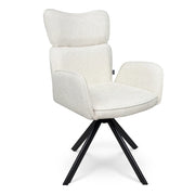 Sedia ufficio in tessuto, poltrona girevole beige – Oslo