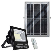 Proiettore Solare LED 200W IP67 con Pannello Solare Separato e Telecomando Nero trasparente Avizar