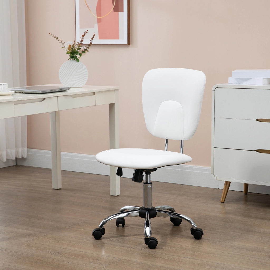 Sedia da ufficio girevole con altezza regolabile e funzione basculante ¨C Minimal ¨C bianco 50x54x87,5-96,5 cm