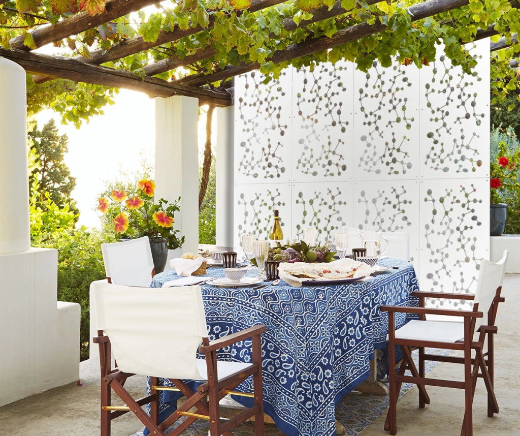 NANOTECH - Pannello in PVC traforato - Parasole Misura: 73x148 cm, Colore: bianco