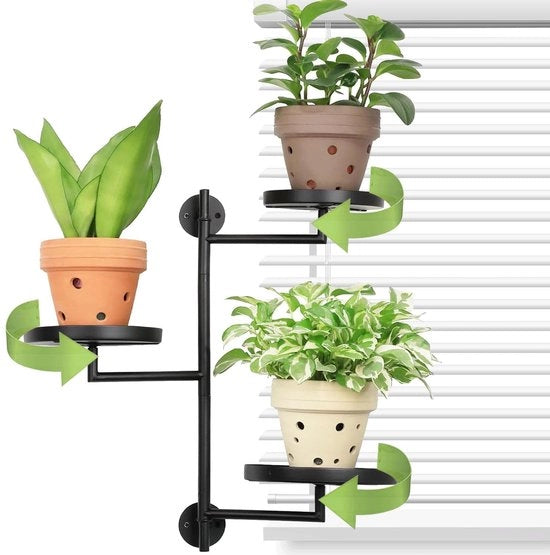 Pianta a 3 Livelli in Metallo - Supporto per Piante - Reticolo per Fiori - Trappola per Fiori - Reticolo per Piante Interno - Reticolo per Piante Esterno