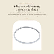 Afdichtring in Silicone - Raccordo di Scappamento - Sostituzione della Guarnizione - Adatto per Piastra di Cottura in Alluminio - Facile da Pulire - Duraturo e Affidabile