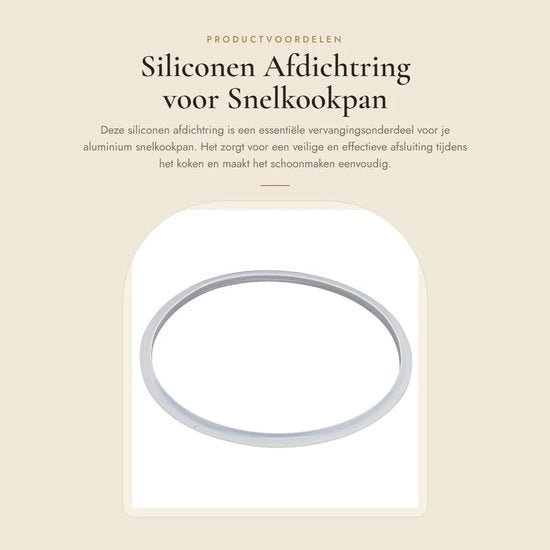 Afdichtring in Silicone - Raccordo di Scappamento - Sostituzione della Guarnizione - Adatto per Piastra di Cottura in Alluminio - Facile da Pulire - Duraturo e Affidabile