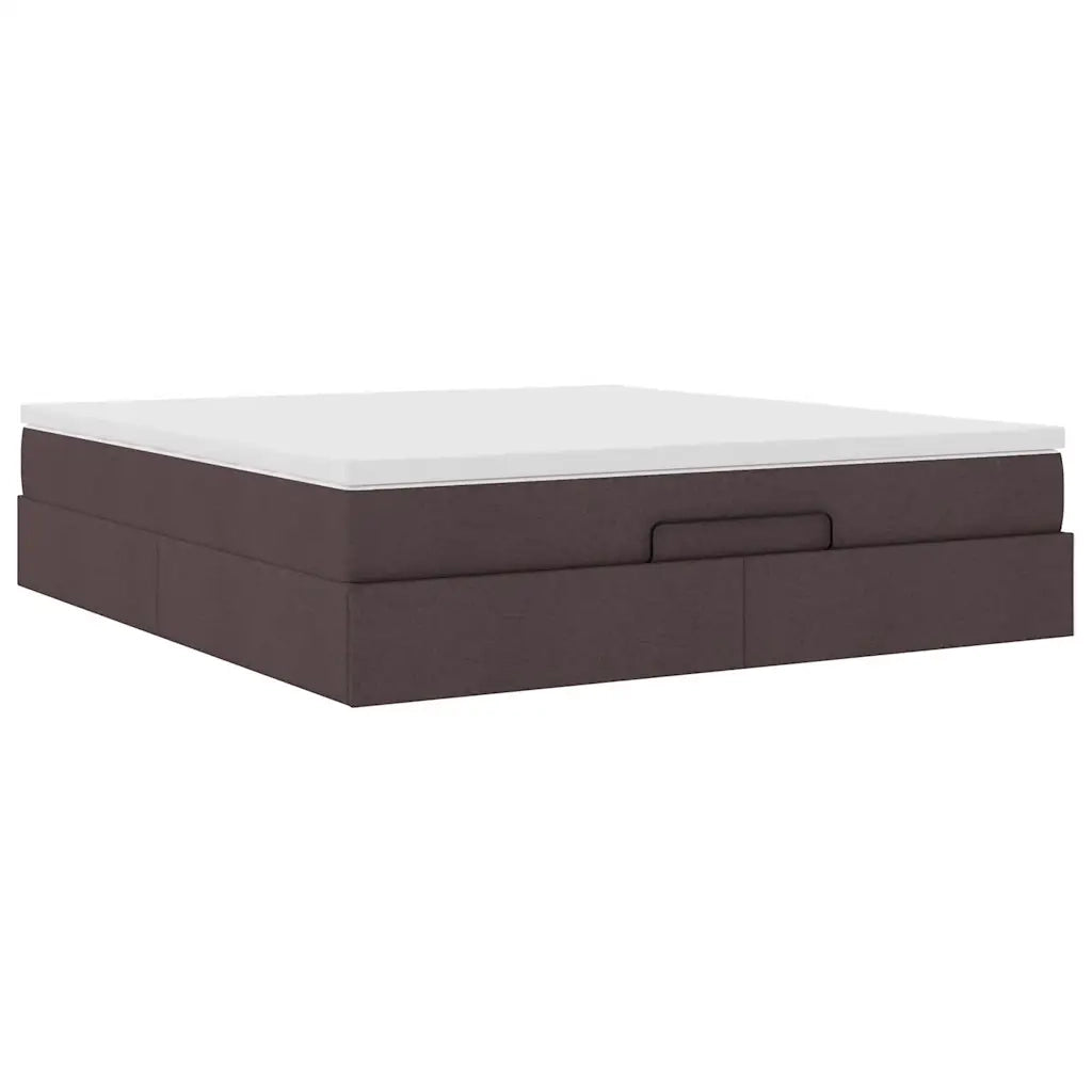 Struttura Letto Pouf con Materasso 160x200 cm in Tessuto 3311123