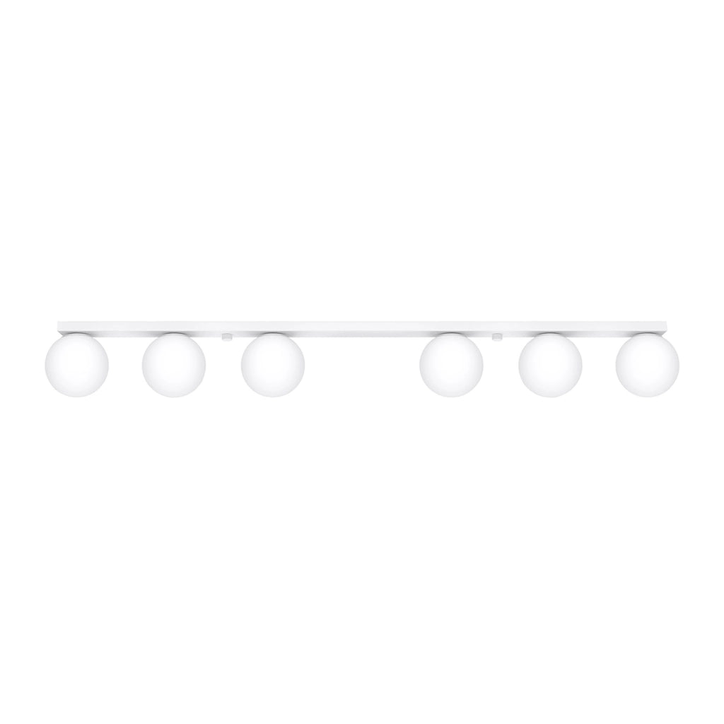Plafoniera barra Pure Lume Soleda bianca 6 sfere 120cm