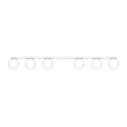 Plafoniera barra Pure Lume Soleda bianca 6 sfere 120cm