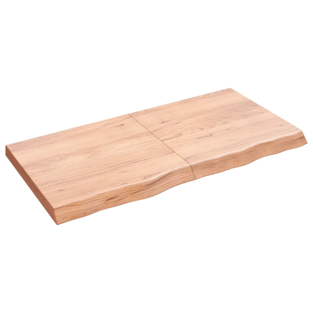Ripiano Muro Marrone 120x60x(2-6) cm Massello Rovere Trattatocod mxl 119632