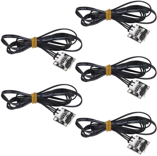 Elettrovalvola di fine 5 pezzi - Modulo di valvola di fine meccanica - Stop finale per stampante 3D - Plug e Play - Compatta - Adatta per Ender 3/CR 10 - Valvola di fine meccanica