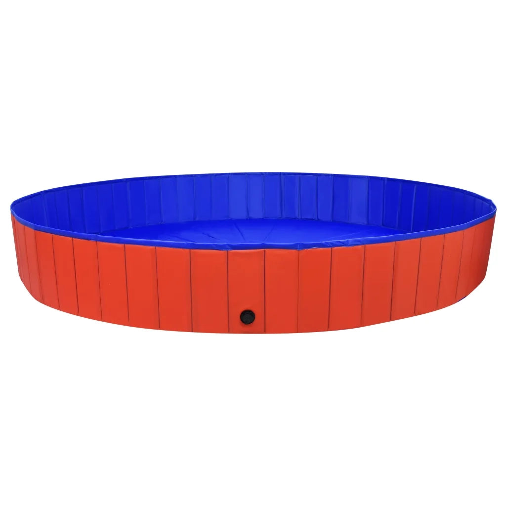 Piscina per Cani Pieghevole Rossa 300x40 cm in PVC CFW7255587