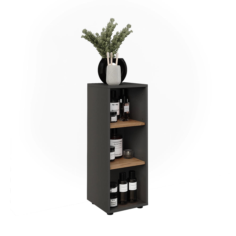 Vicco Mobiletto midi Antracite/Artisan 30 x 81 cm con 3 vani portaoggetti