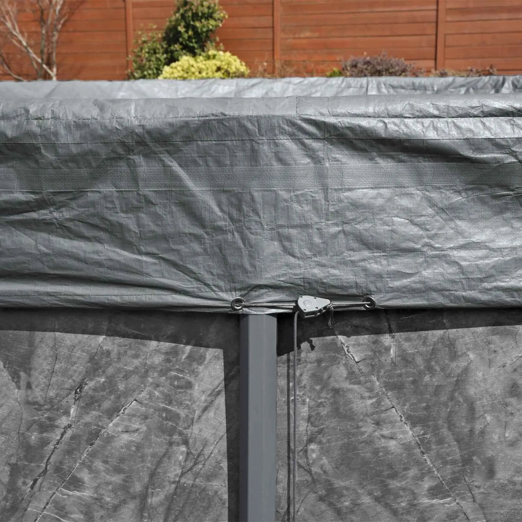 Bestway Copertura per piscina Ø6,10 m Rotondo Poliestere Grigio 42035732