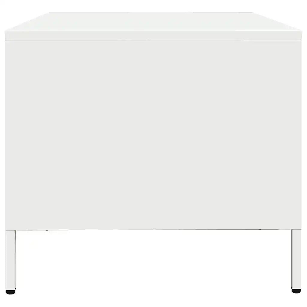 Mobile TV Bianco 68x50x43,5 cm in Acciaio Laminato a Freddo