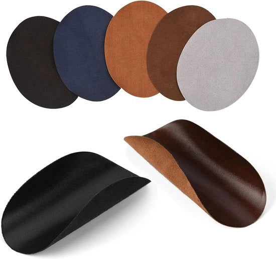 Kit di riparazione per patch in pelle PU ovale nera per abbigliamento, pantaloni, borse, decorazione e DIY Herstel376