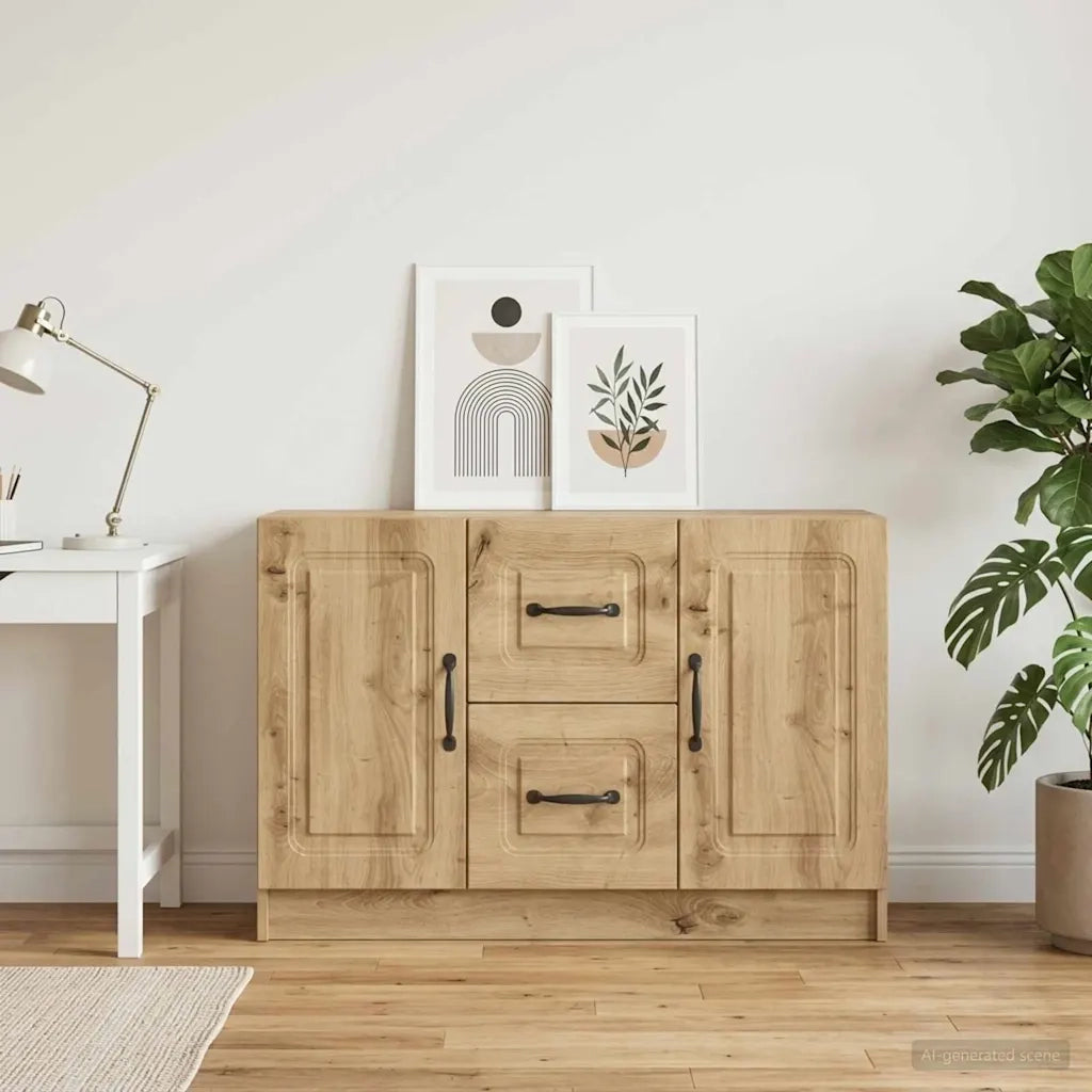 Credenza con cassetto Rovere Artigianale 89 x 34,5 x 57 cm 895814