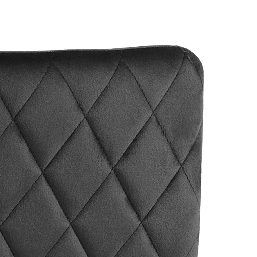 Sedia RODI BLACK in velluto nero con gambe in metallo oro