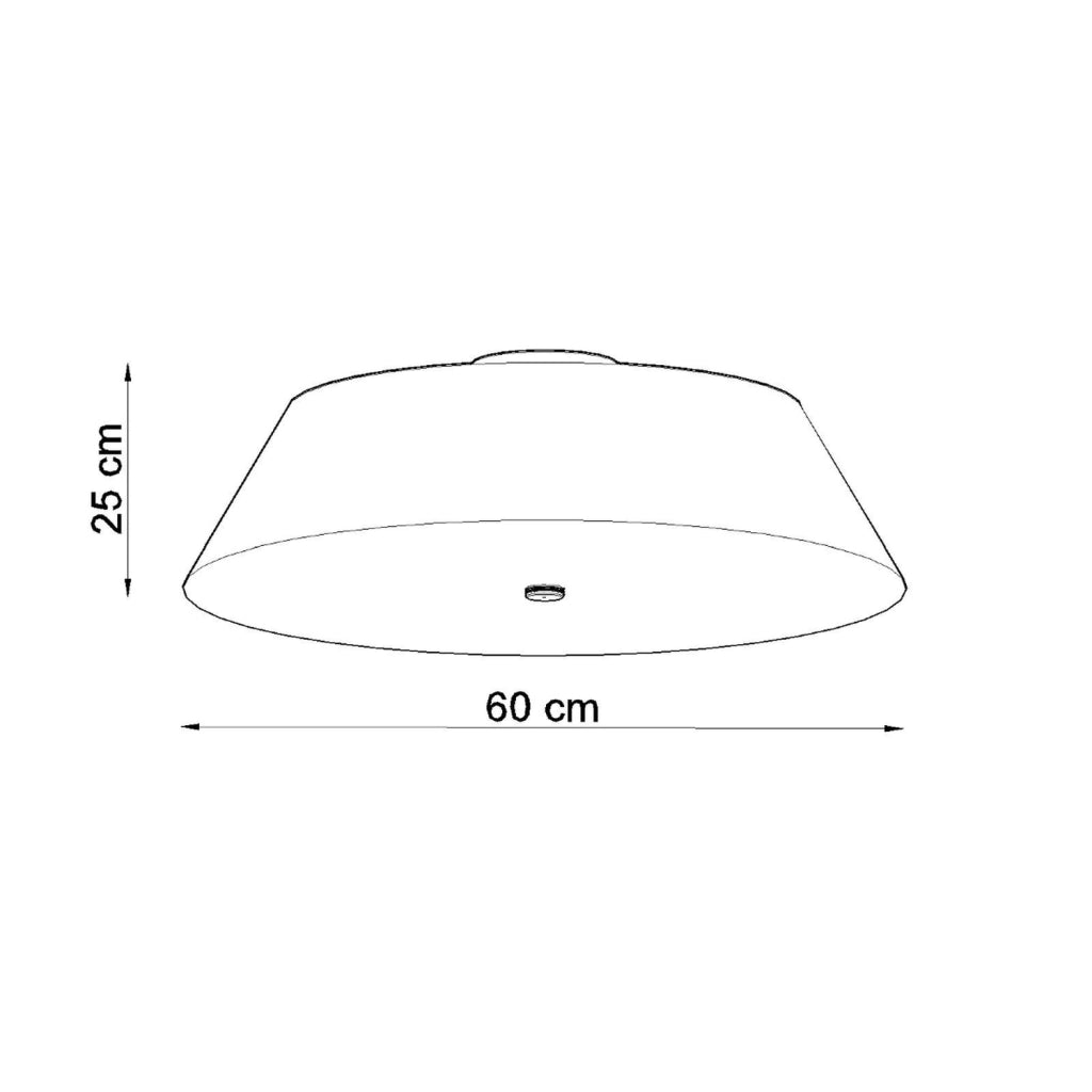 Plafoniera Serie VEGA 2BM Nero 60x60x25 cm 5x15W LED E27