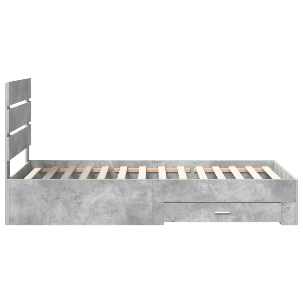 Struttura del letto-Giroletto Grigio Certo e Argento 70 x 190 cm 509656