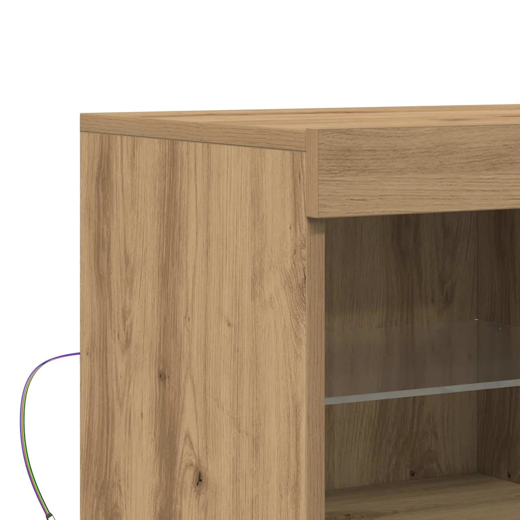 Madia LED Marrone 81 x 37 x 66,5 cm Legno ingegnerizzato 863031