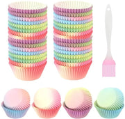 Muffinere Metallizzanti di Alta Qualità - Antiforatura - Set da 50 - Colori Arcobaleno