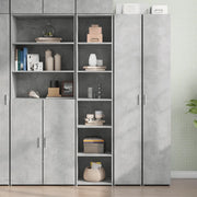 Credenza-Buffet-Armadio da cucina Grigio Cemento 40x41x185cm in Legno Multistrato