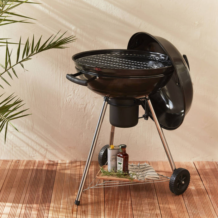 Barbecue a carbonella grill + affumicatore, nero