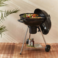 Barbecue a carbonella grill + affumicatore, nero