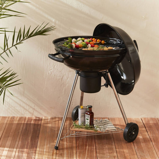 Barbecue a carbonella grill + affumicatore, nero