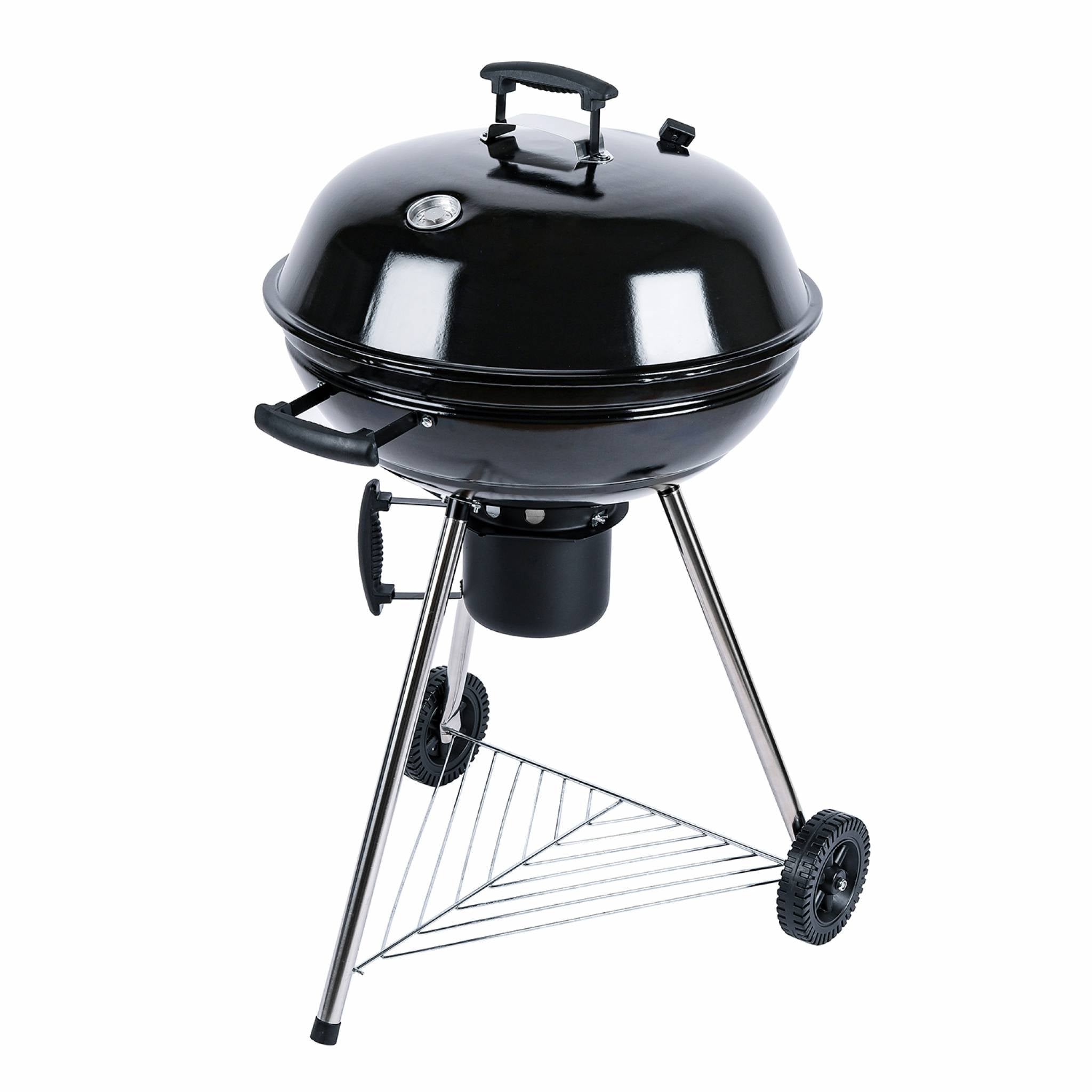 Barbecue a carbonella grill + affumicatore, nero