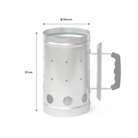 Ciminiera di accensione per barbecue a carbonella in acciaio