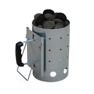 Camino di accensione xl per barbecue a carbonella, 30cm, grigio