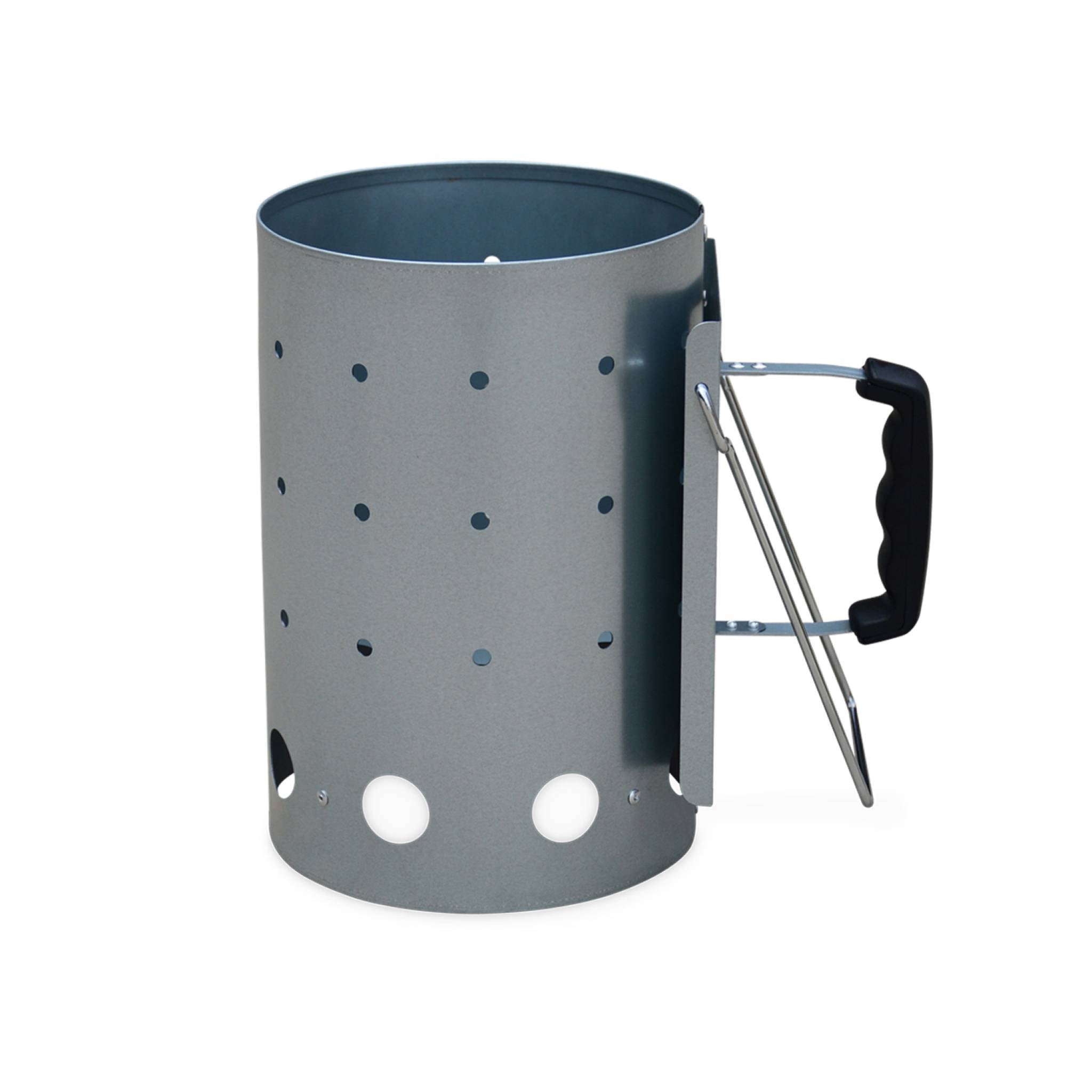 Camino di accensione xl per barbecue a carbonella, 30cm, grigio