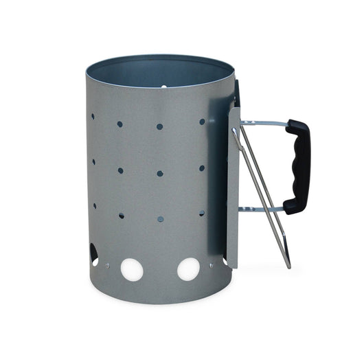 Camino di accensione xl per barbecue a carbonella, 30cm, grigio